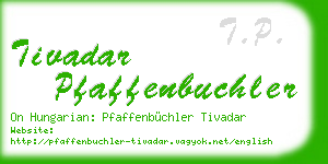 tivadar pfaffenbuchler business card
