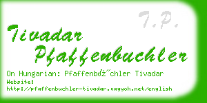 tivadar pfaffenbuchler business card